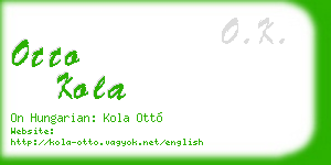otto kola business card